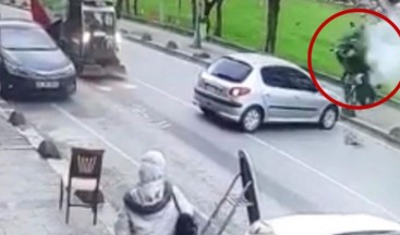 Beykoz’daki feci motosiklet kazası kamerada